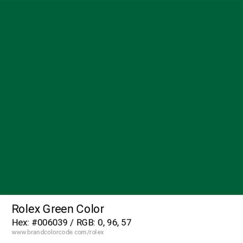 rolex green color code|Rolex color palette.